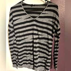 Animal print knit sweater